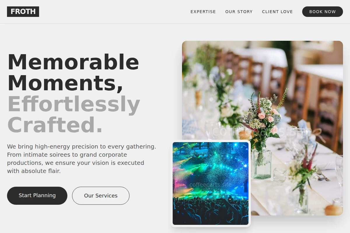 Froth Event Planning
